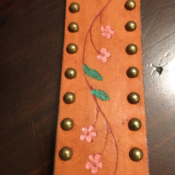 Streets Ahead Studded & painted Leather Belt main image 4